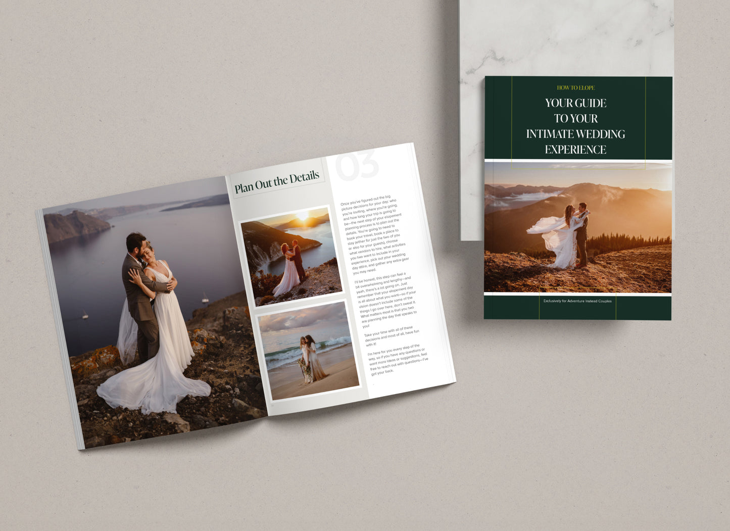 The Elopement & Intimate Wedding Client Guide - with 100 pre-written pages + Canva & InDesign Template