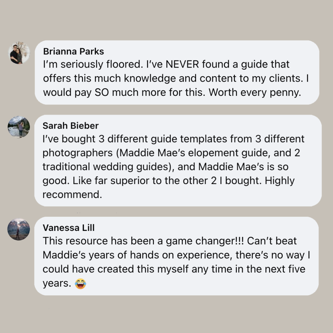 The Elopement & Intimate Wedding Client Guide - with 100 pre-written pages + Canva & InDesign Template